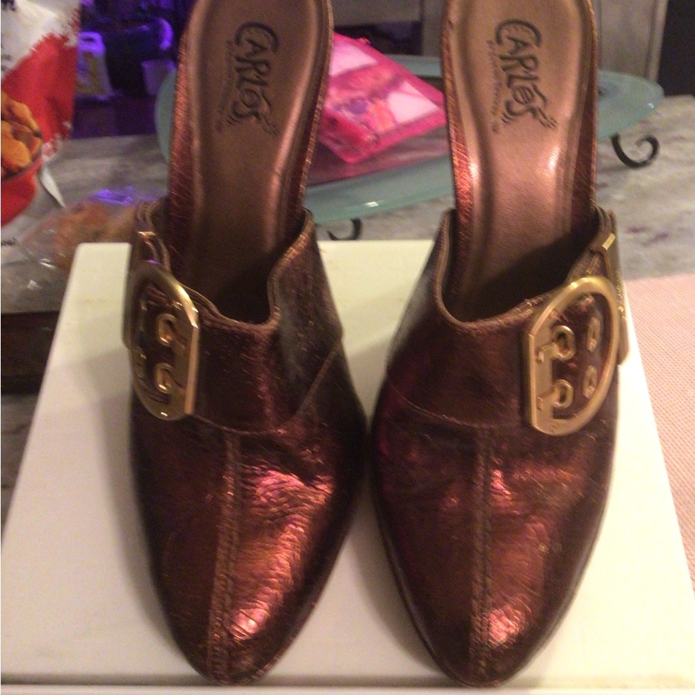 Carlos by Carlos Santana Brown Mules Elegant Design